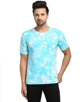 regular fit tie & dye round-neck t-shirt