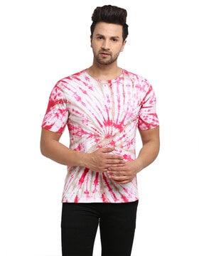 regular fit tie & dye round-neck t-shirt