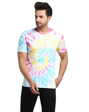 regular fit tie & dye round-neck t-shirt