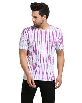 regular fit tie & dye round-neck t-shirt