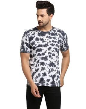 regular fit tie & dye round-neck t-shirt