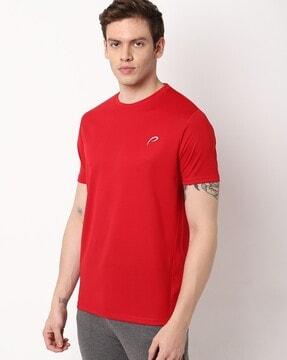 regular fit tjm0031mlrd crew-neck t-shirt with embroidered logo