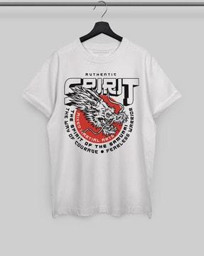 regular fit typographic print crew-neck t-shirt