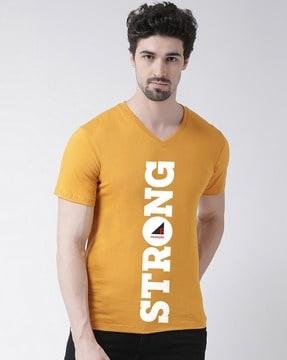 regular fit typography print t-shirt