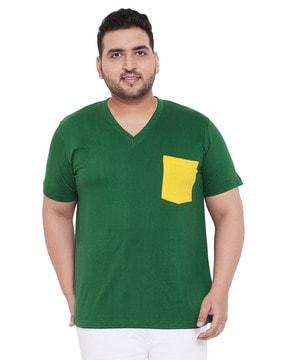 regular fit v-neck cotton t-shirt