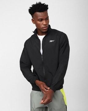 regular fit zip-front track jacket