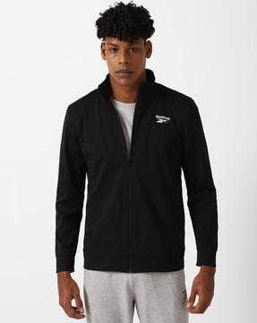 regular fit zip-front track jacket