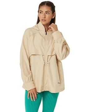 regular fit zip-front track jacket