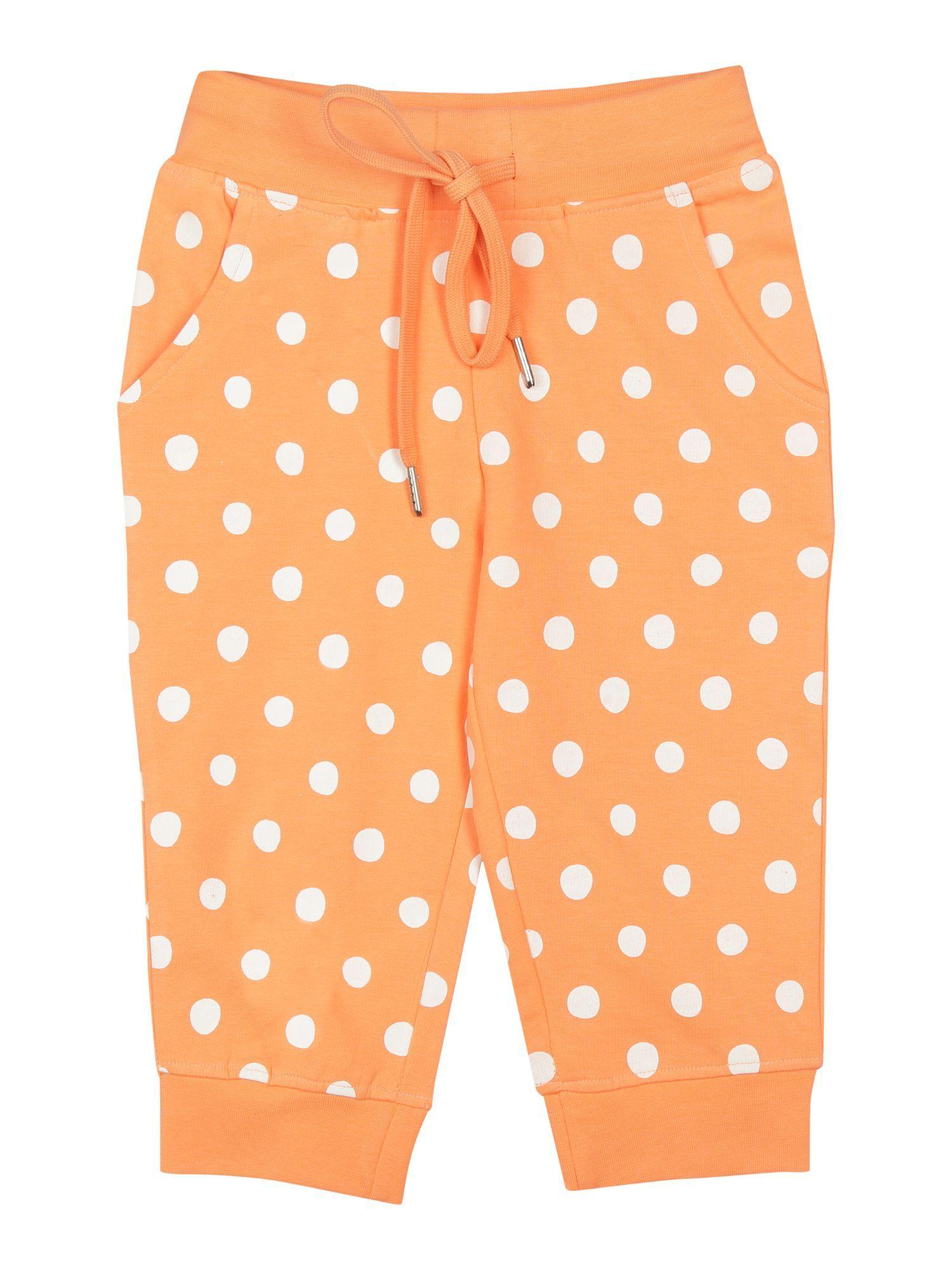 regular printed joggers orange