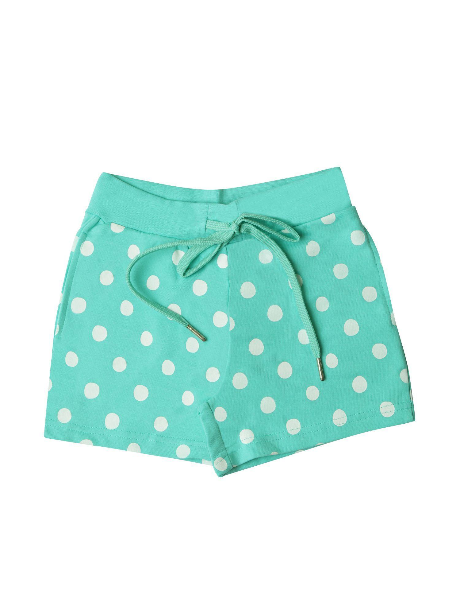regular small dots shorts green