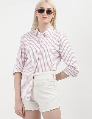 regular vertical stripes shirt