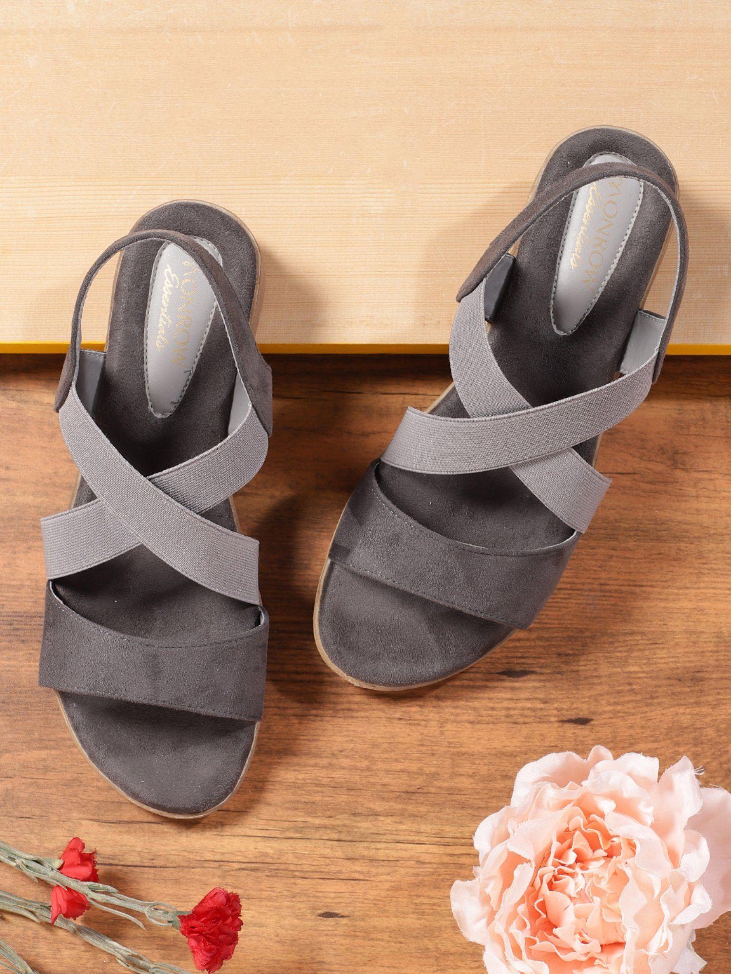 reine grey comfort sandals