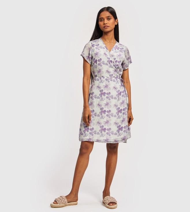 reistor purple mist resort collection 2022 mist short wrap dress