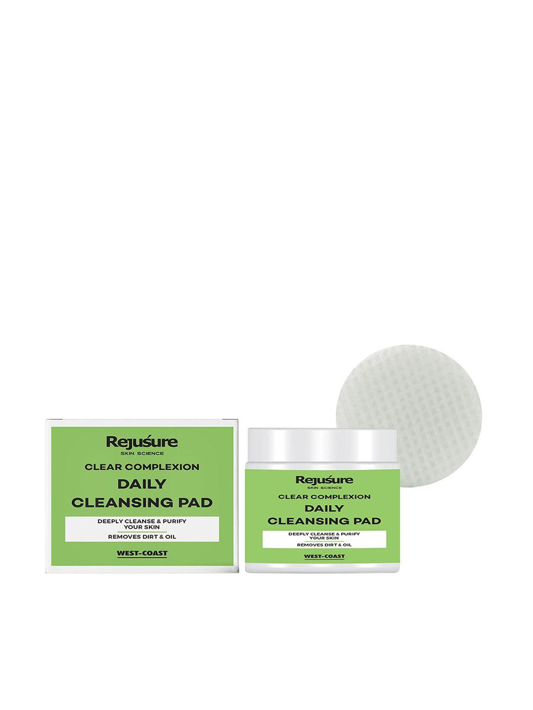 rejusure clear complexion daily cleansing pads to remove dirt & oil - 50 pads