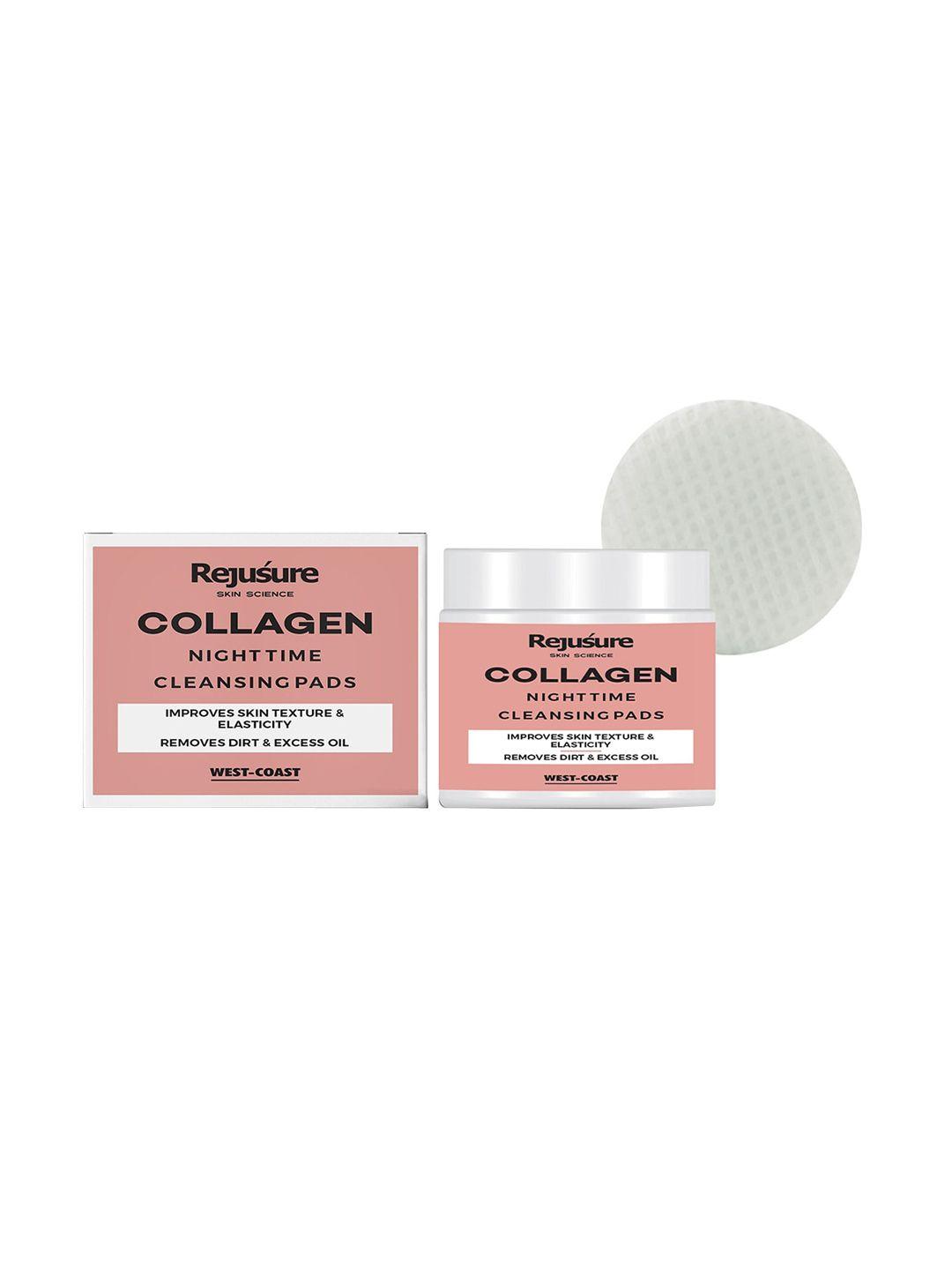 rejusure collagen night time cleansing pads to improves skin texture - 50 pads