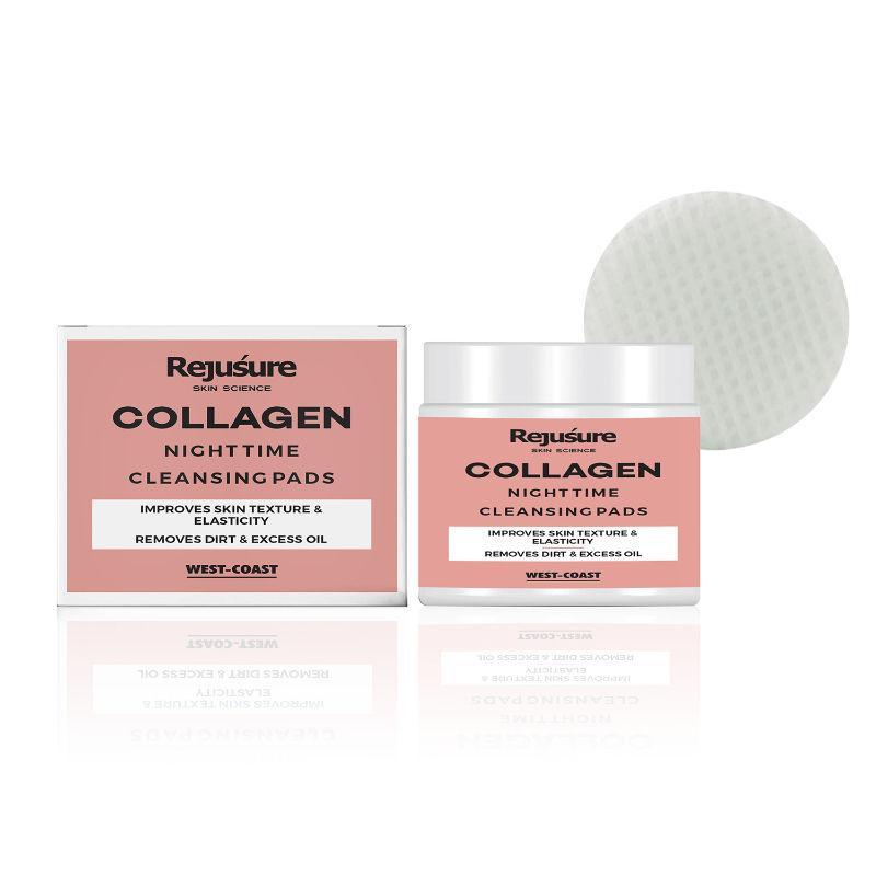 rejusure collagen night time cleansing pads