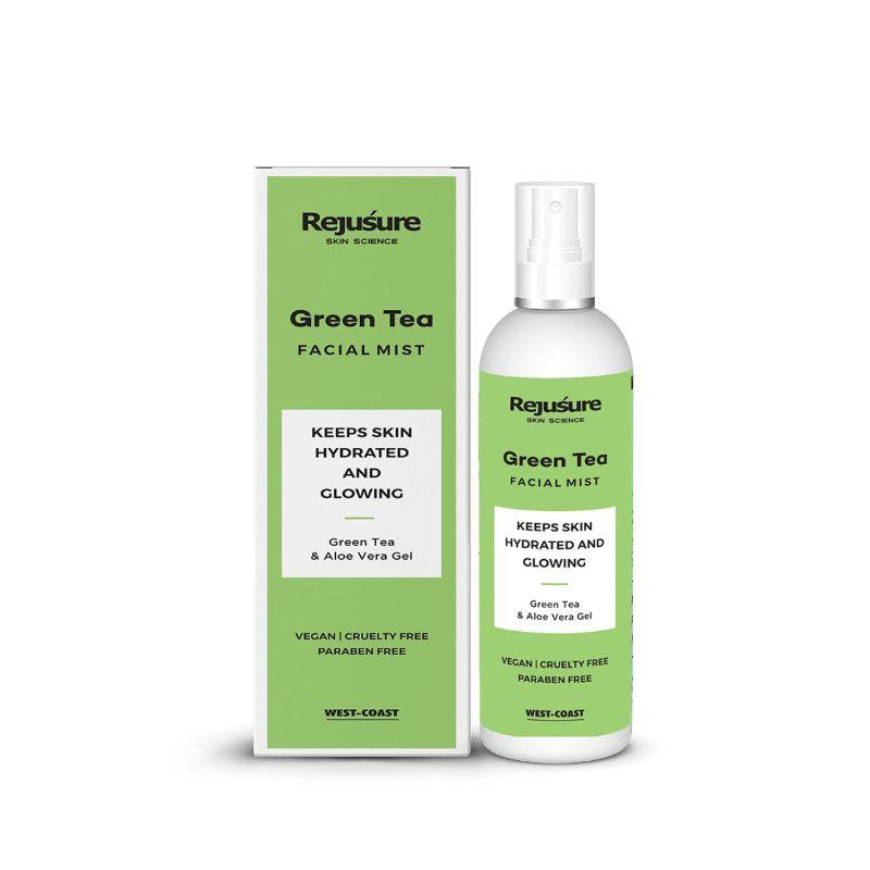 rejusure green tea facemist - keeps skin hydrated & glowing
