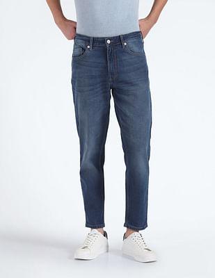 relax tapered fit low rise jeans