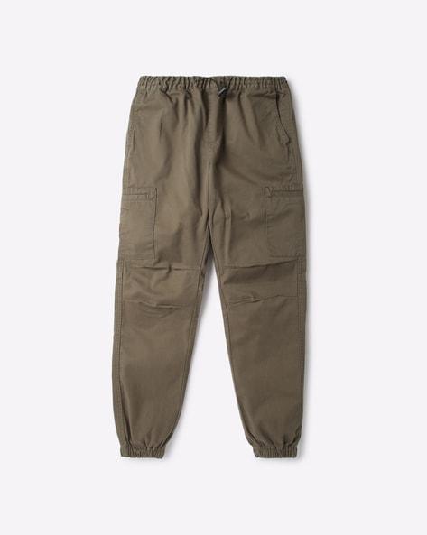 relaxed fit cargo joggers with drawstring fastening