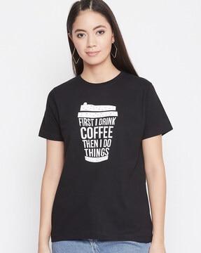 relaxed fit typography print t-shirt
