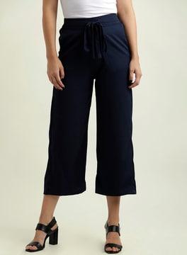 relaxed culottes with tie-up