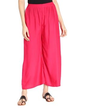 relaxed fit ankle-length palazzos