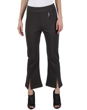 relaxed fit bell bottom pants