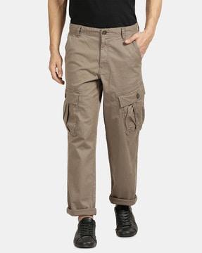 relaxed fit cargo pants with insert pockets