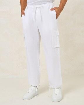 relaxed fit cargo pants with insert pockets