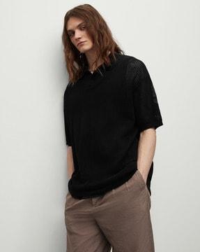 relaxed fit corbi cotton oversized polo t-shirt