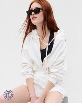 relaxed fit cotton hoodie