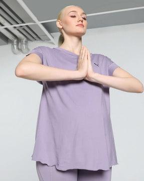 relaxed fit crew-neck t-shirt with logo print