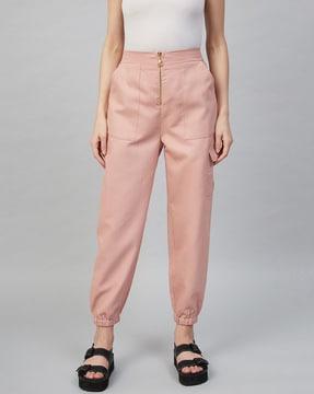 relaxed fit cuffed hem pants