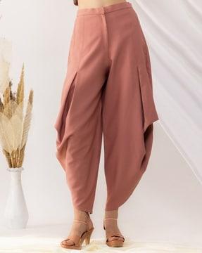 relaxed fit dhoti pants with insert pockets