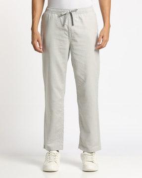 relaxed fit double cloth pull-on pants