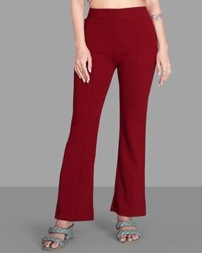 relaxed fit flared trousers