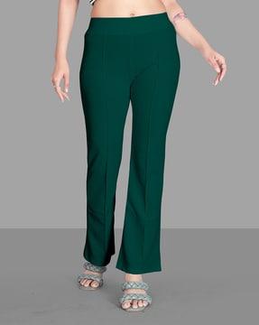 relaxed fit flared trousers