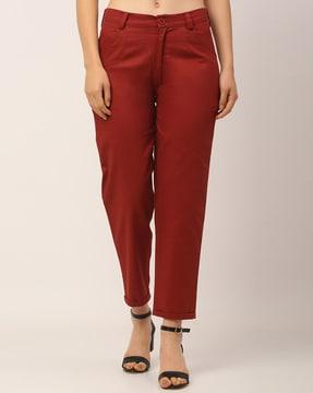 relaxed fit flat-front chinos