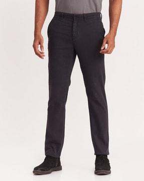 relaxed-fit flat-front pants