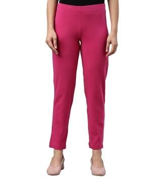 relaxed fit flat-front pants