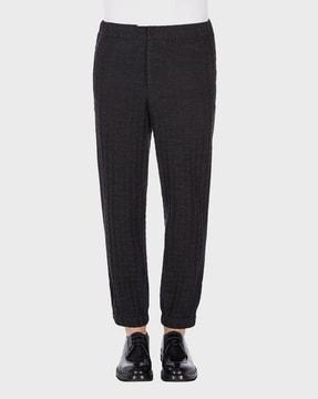 relaxed fit flat-front trousers