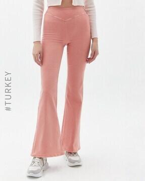 relaxed fit flat-front trousers