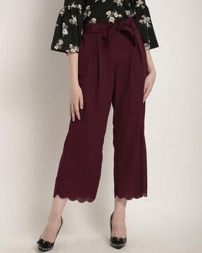 relaxed fit flat-front trousers