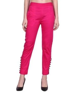 relaxed fit flat-front trousers