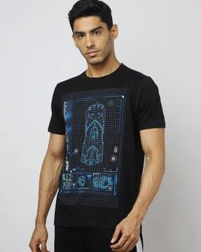 relaxed fit graphic print crew-neck t-shirt