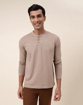 relaxed fit henley t-shirt