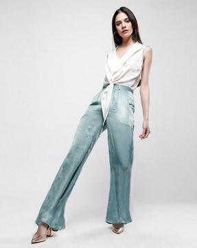 relaxed fit high-rise pants