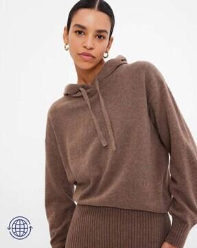 relaxed fit hooded pullover