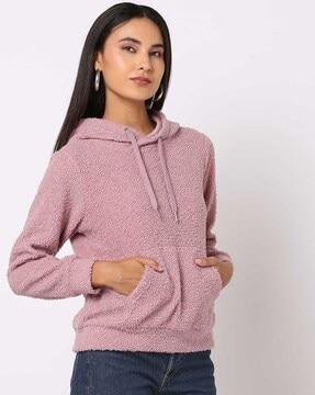 relaxed fit hoodie with kangaroo pocket