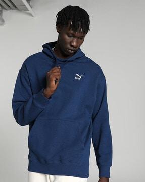 relaxed fit hoodie with kangaroo pocket